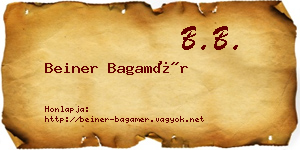 Beiner Bagamér névjegykártya